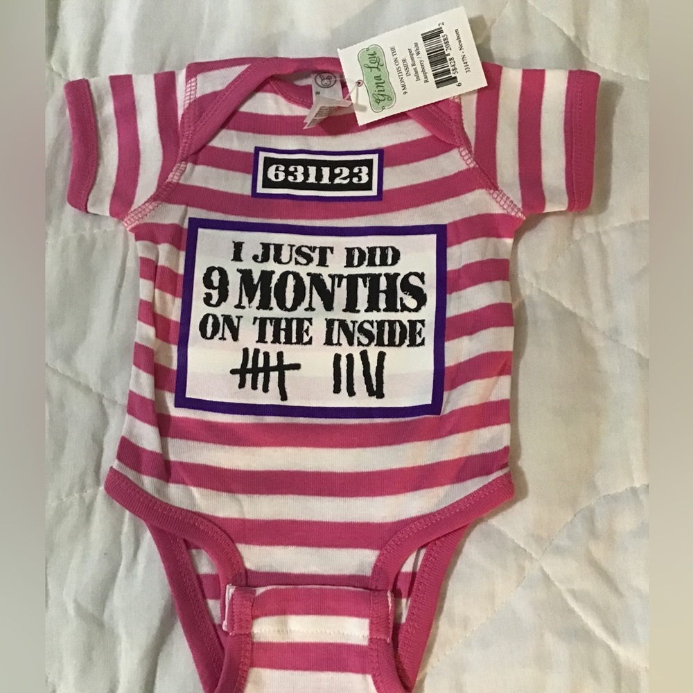 Baby infant NWT rabbit skin size newborn onesie pink and white